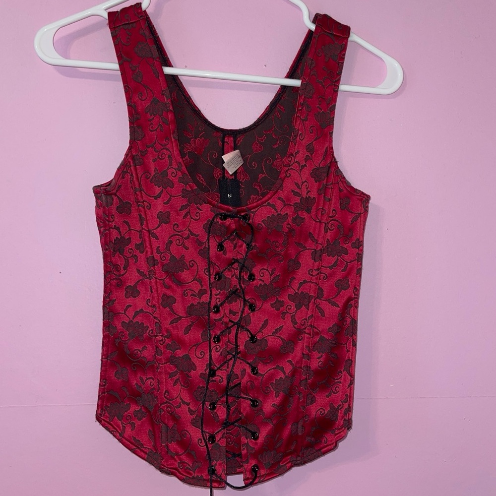 Y2k whimsygoth vampire corset top gothic goth Dracula Victoria’s Secret